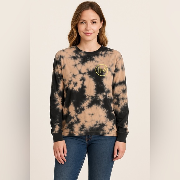 Twenty One Pilots 2019 Sahlo Folina Bandito Tour Tie Dye Long Sleeve Band Tee - Picture 2 of 15